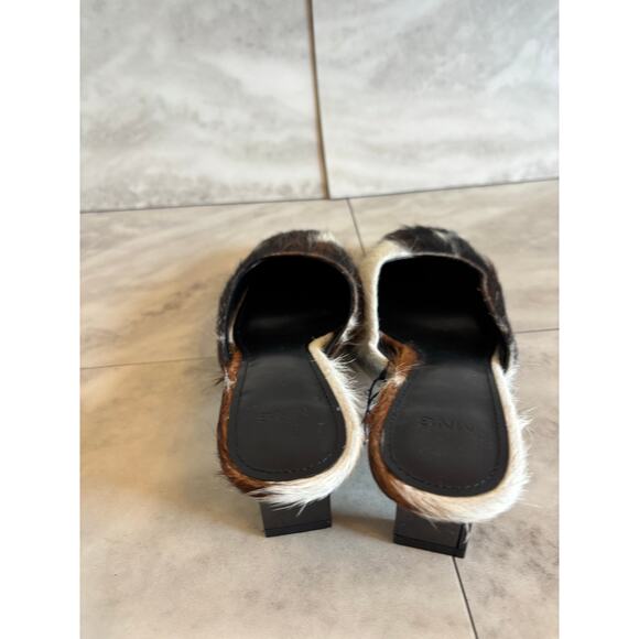Mango MNG Women’s Leather Cow Print Mules Square Toe Size 6.5 Small Flaw - Picture 3 of 8